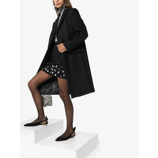 26SS 아쿠아주라 플랫 슈즈 DENFLAB0 SUE 000 BLACK - AQUAZZURA