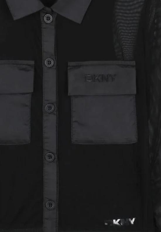 25FW [키즈] 디케이엔와이 셔츠 D62352 09B BLACK - DKNY
