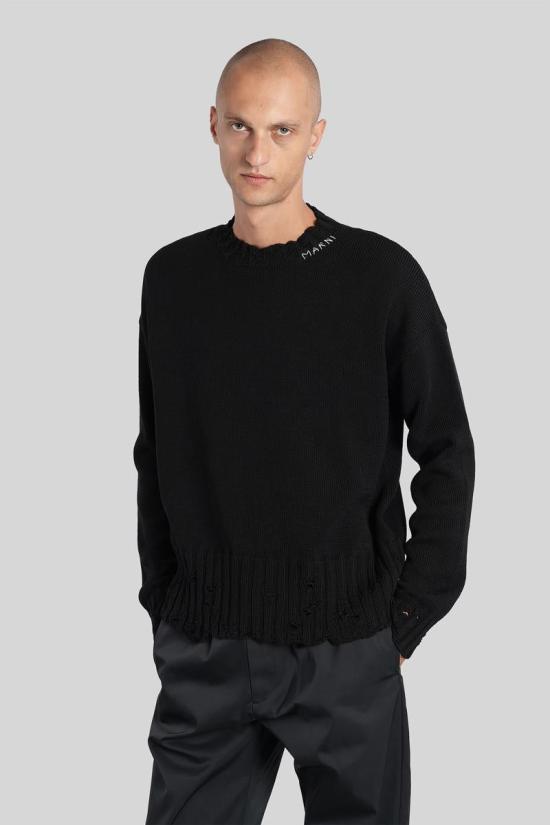 25FW 마르니 스웨터 383227 GCMG0210A0UFC652 Black - MARNI