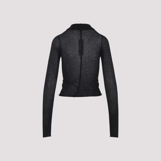 25FW 릭 오웬스 폴로 티셔츠 RP02E4266 UC 09 Black - RICK OWENS