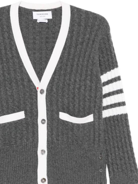25FW 톰브라운 스웨터 MKC015B Y2001035 Med grey - THOM BROWNE