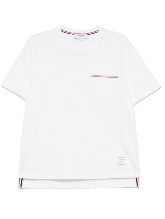 25FW 톰브라운 반팔 티셔츠 MJS295E J0235100 White