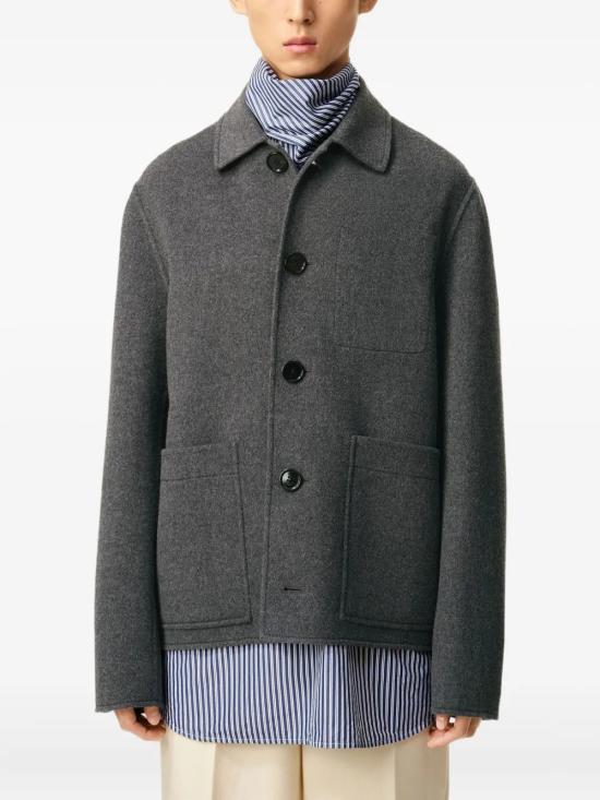 25FW 아미 플란넬 자켓 HJK844 WV0022 055 Grey - AMI