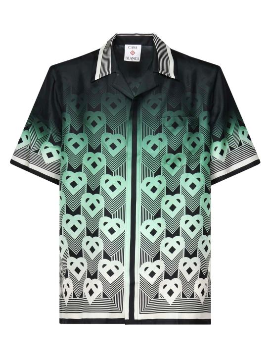 25FW 카사블랑카 반팔 셔츠 MPF25SH00304 Green