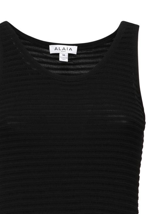 25FW 알라이아 미디 원피스 AA9R2710K074B 995 Black - ALAIA