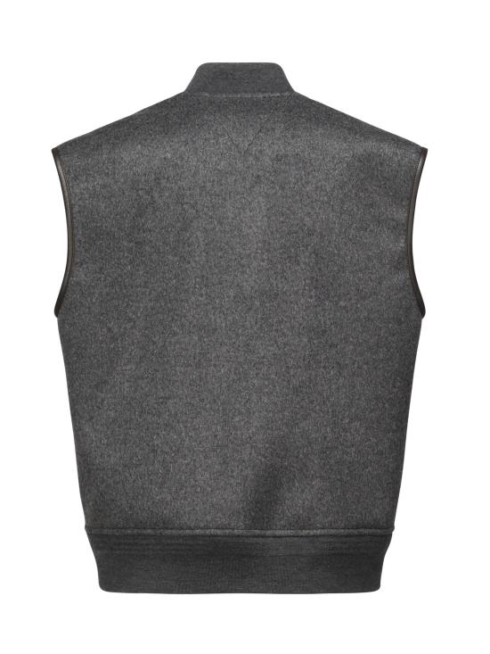 25FW 보테가베네타 니트 베스트 837084 V4CB01307 Charcoal melange - BOTTEGA VENETA