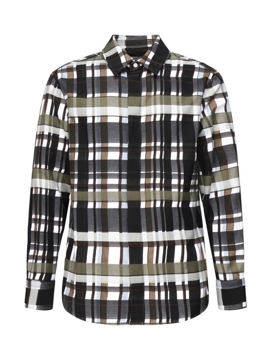 25FW 보테가베네타 긴팔 셔츠 821368 V5PN01012 BLACK GREEN BLUE