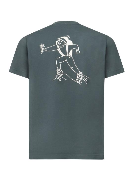 25FW 오트리 반팔 티셔츠 TSPM I4CG PETROL GREEN - AUTRY