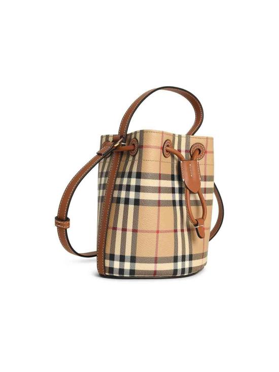 26FW 버버리 미니 체크 버킷백 8109794 BEIGE - BURBERRY