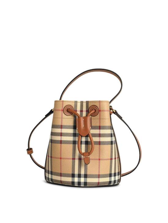 26FW 버버리 미니 체크 버킷백 8109794 BEIGE