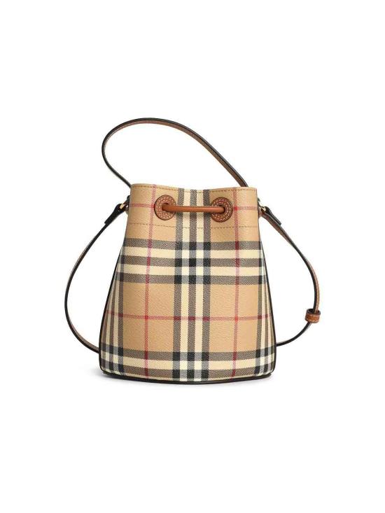 26FW 버버리 미니 체크 버킷백 8109794 BEIGE - BURBERRY