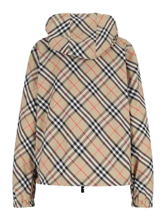26SS 버버리 살콤 체크 후드 윈드브레이커 자켓 8110301 Beige - BURBERRY