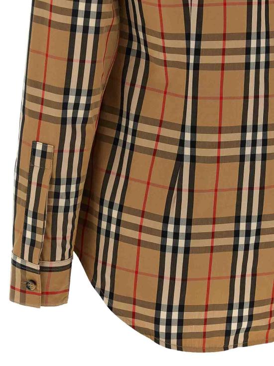  버버리 라프윙 체크 롱 슬리브 셔츠 8111847 Beige - BURBERRY
