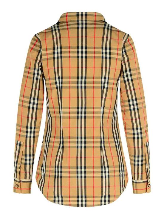  버버리 라프윙 체크 롱 슬리브 셔츠 8111847 Beige - BURBERRY