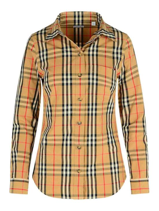  버버리 라프윙 체크 롱 슬리브 셔츠 8111847 Beige