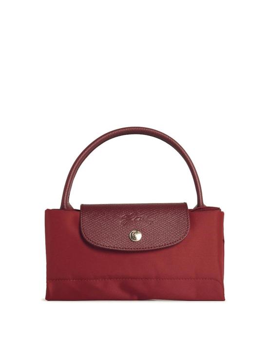  롱샴 르 플리아쥬 그린 스몰 탑 핸들 백 L1621919P98 Dark Red