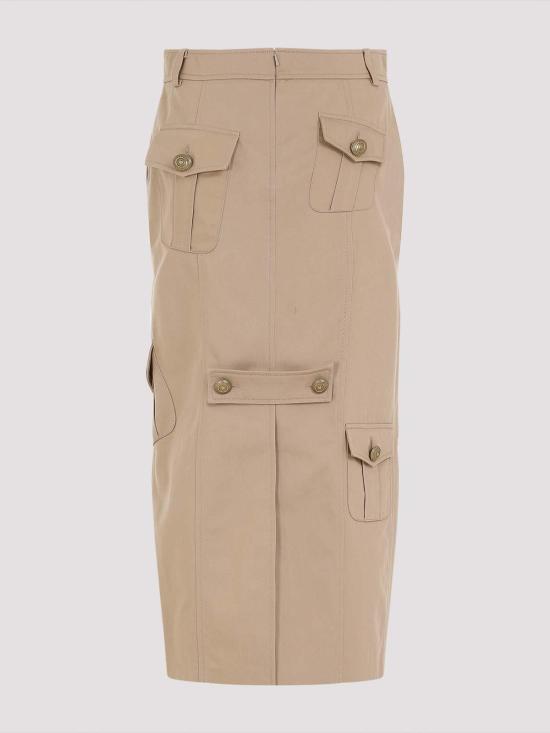 24FW 모스키노 미디 스커트 242D011554200081 Beige - MOSCHINO