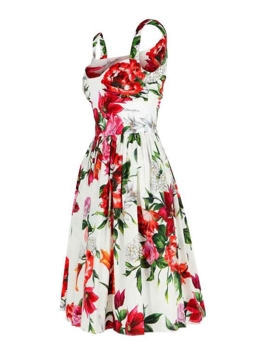  돌체앤가바나 미디 원피스 F6TVJTHS5TQHA5PB White - DOLCE & GABBANA