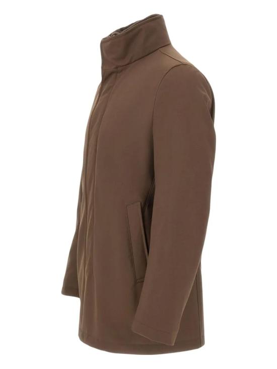 25FW 에르노 울 트윌 & 라이트 인조 퍼 카코트 IM000370U12730 8010 BROWN - HERNO