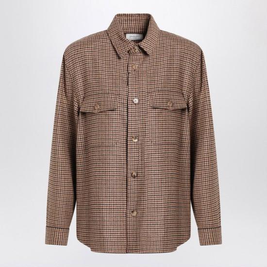 25FW 생로랑 셔츠 843378YZ9CH 9773 BROWN CHECK