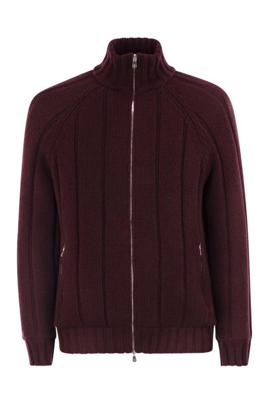 25FW 브루넬로 쿠치넬리 집업 니트 MA2301206 CJQ08 CJQ108 BORDEAUX