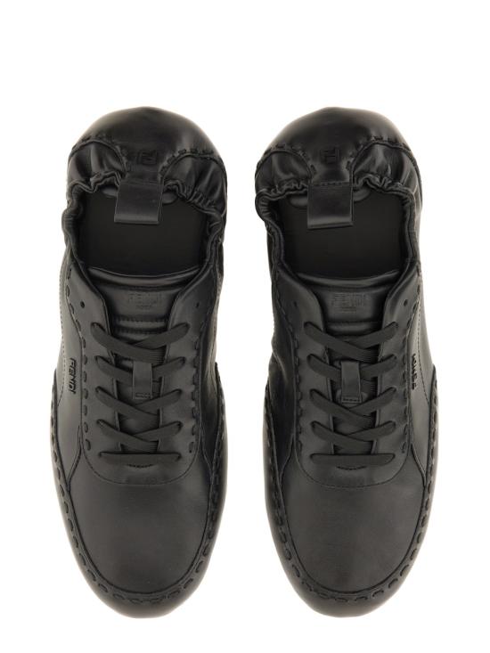 25FW 펜디 핏 레더 로우탑 스니커즈 7E1799 AE86F0ABB BLACK - FENDI