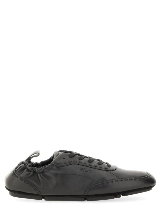 25FW 펜디 핏 레더 로우탑 스니커즈 7E1799 AE86F0ABB BLACK