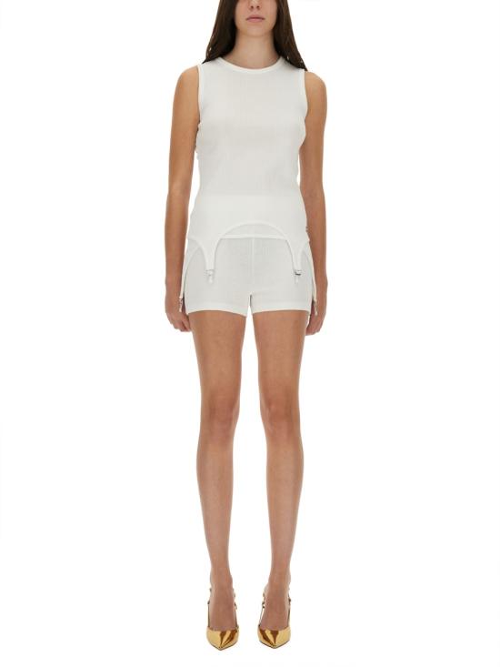 25FW 장 폴 고티에 민소매 티셔츠 TO387 J01401 WHITE