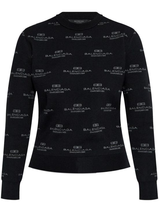 25SS 발렌시아가 로고 스웨터 812576T17241269 BLACK - BALENCIAGA