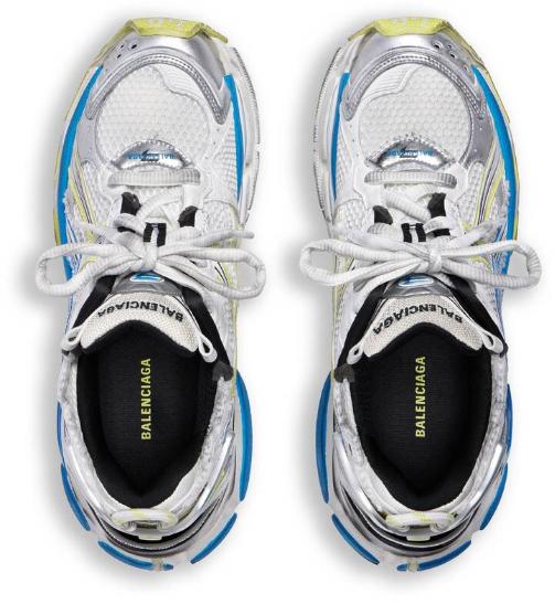  발렌시아가 러너 스니커즈 772774W3RMU9074 WHITE YELLOW BLUE - BALENCIAGA