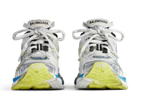  발렌시아가 러너 스니커즈 772774W3RMU9074 WHITE YELLOW BLUE - BALENCIAGA