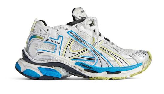  발렌시아가 러너 스니커즈 772774W3RMU9074 WHITE YELLOW BLUE