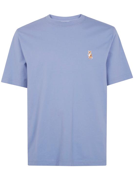 25FW 메종키츠네 스탠딩 폭스 컴포트 티셔츠 PM00123KJ7026 0331 BLUE - MAISON KITSUNE
