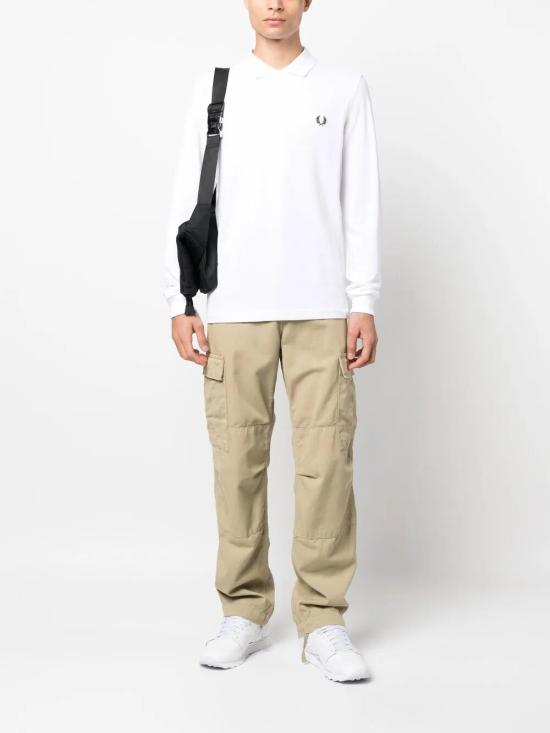 25FW 프레드페리 긴팔 티셔츠 FPM600655 100 WHITE - FRED PERRY