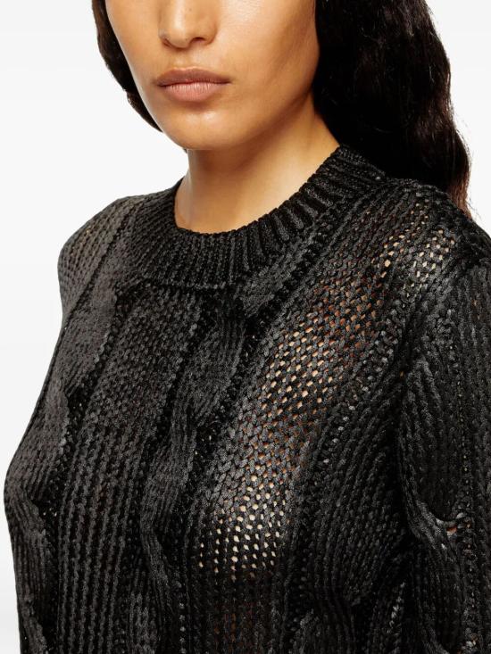 25FW 디젤 케이블 니트 스웨터 A194760NKCP 9XX BLACK - DIESEL