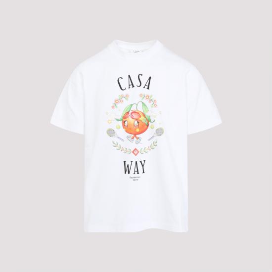 25FW 카사블랑카 반팔 티셔츠 MAW25JTS00102 ORANGE YELLOW ORANGE - CASABLANCA