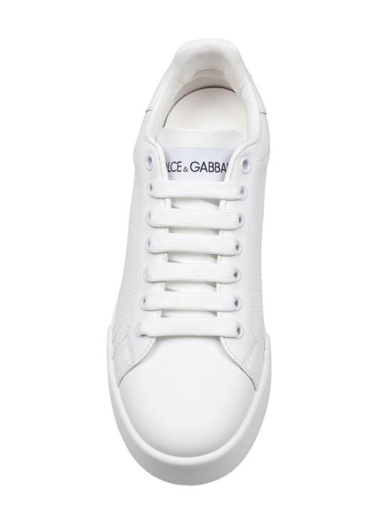 25FW 돌체앤가바나 포르토피노 라이트 카프스킨 스니커즈 CK2330A10658001 White - DOLCE & GABBANA