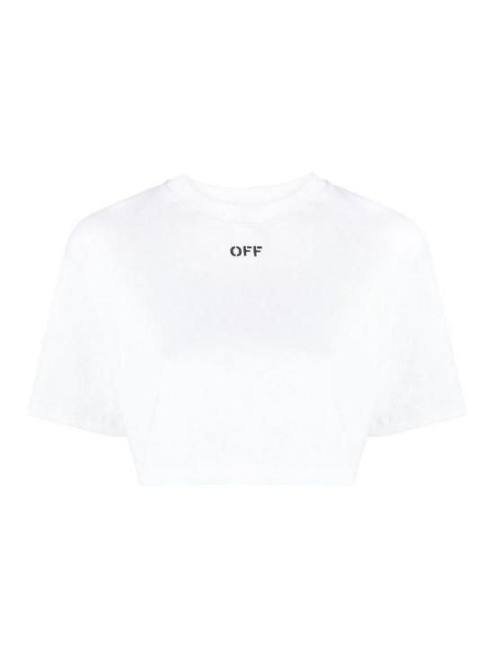  오프화이트 반팔 티셔츠 OWAA081C99JER0040110 White