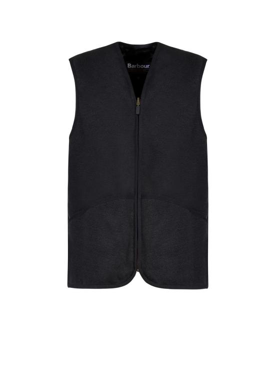 25FW 바버 웜 파일 웨이스트코트 집 인 라이너  MLI0004 MLI1 BK11 BLACK