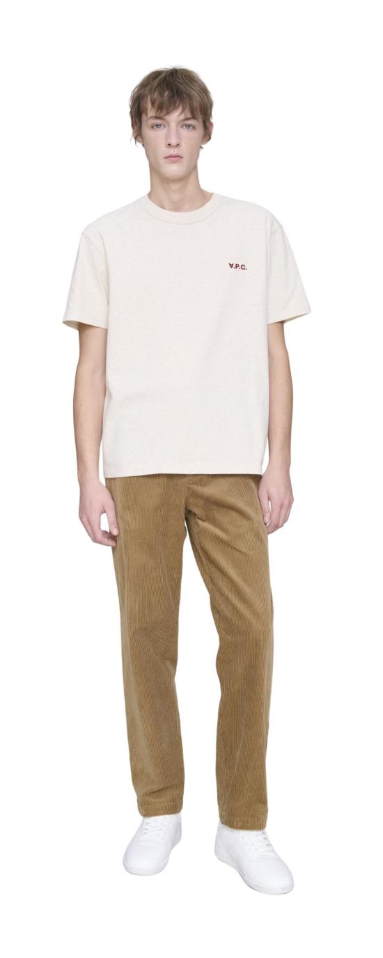 25FW 아페쎄 반팔 티셔츠 COHBQ H26391 APG ECRU CHINE ROUGE - A.P.C.