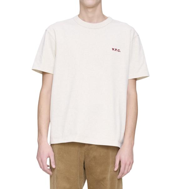 25FW 아페쎄 반팔 티셔츠 COHBQ H26391 APG ECRU CHINE ROUGE - A.P.C.