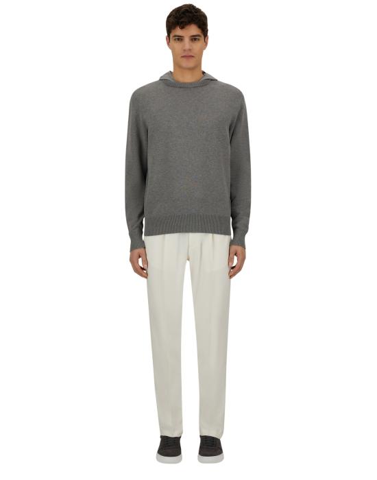 25FW 에르노 더블 코튼 니트 & 포넨테 트래블 나일론 후드 티셔츠 MG00027UR 72111 9430 GREY - HERNO