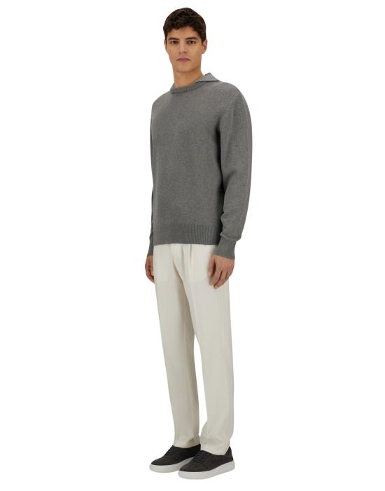 25FW 에르노 더블 코튼 니트 & 포넨테 트래블 나일론 후드 티셔츠 MG00027UR 72111 9430 GREY - HERNO