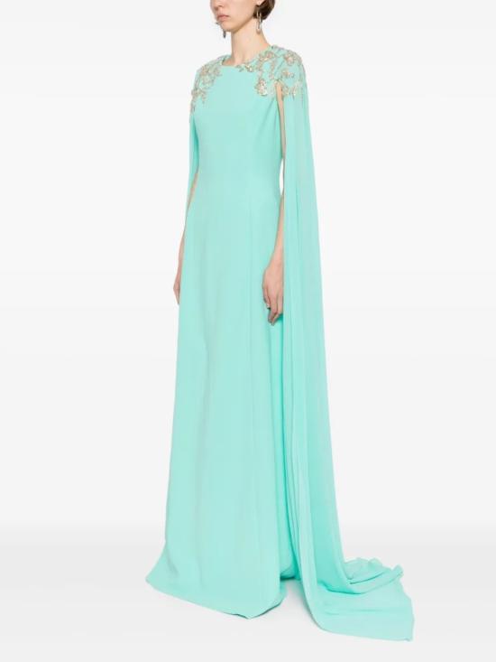 사이드 코베이시 롱 원피스 장식된 크레이프 카프탄 - SAIID KOBEISY