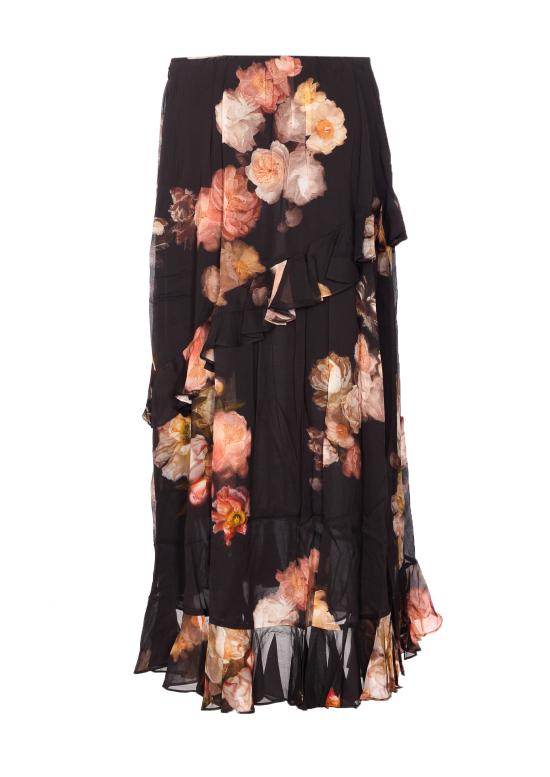 25FW 짐머만 미디 스커트 5352SF251 RFLR Black - ZIMMERMANN