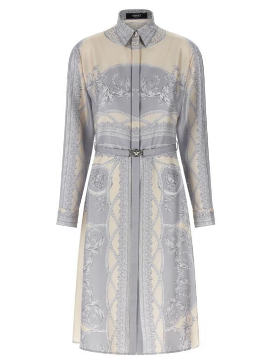 25SS 베르사체 미디 원피스 10186221A133595E450 Multicolor