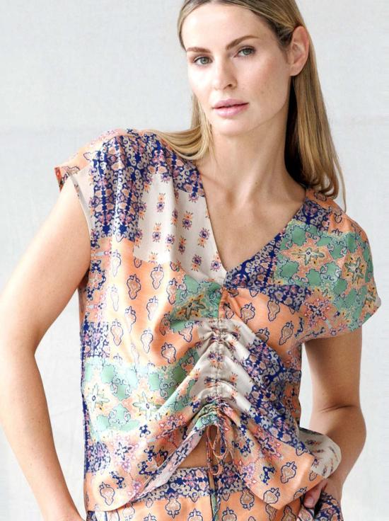  GO SILK 후드 티셔츠 고 실크 고 겟 드로우 업 탑