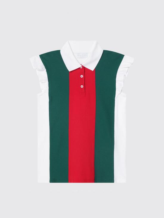 25SS [키즈] 구찌 폴로 셔츠 808697XJGZ1 9250 White 1