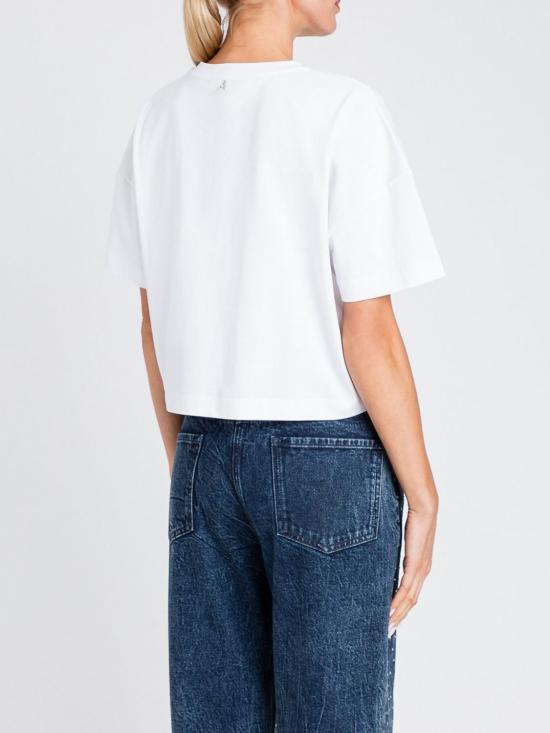 25FW 액티튜드 트윈세트 반팔 티셔츠 252AP2010 00840 White - ACTITUDE TWINSET