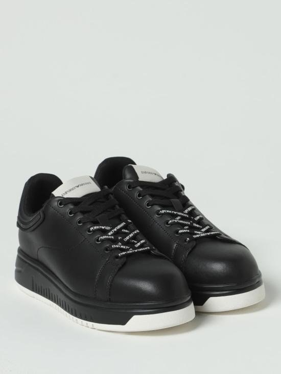 26FW 엠포리오 아르마니 스니커즈 EM003663AF18212 MC105 Black - EMPORIO ARMANI